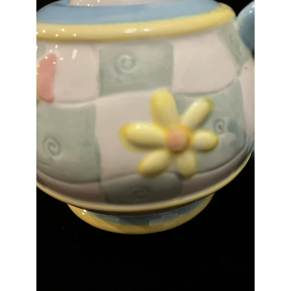 Vintage Oneida Country Bouquet Rainbow Garden Ceramic Teapot Discontinued